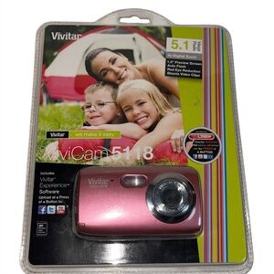 Vivitar ViviCam 5118 5.1MP Digital Camera Pink New in Sealed Package